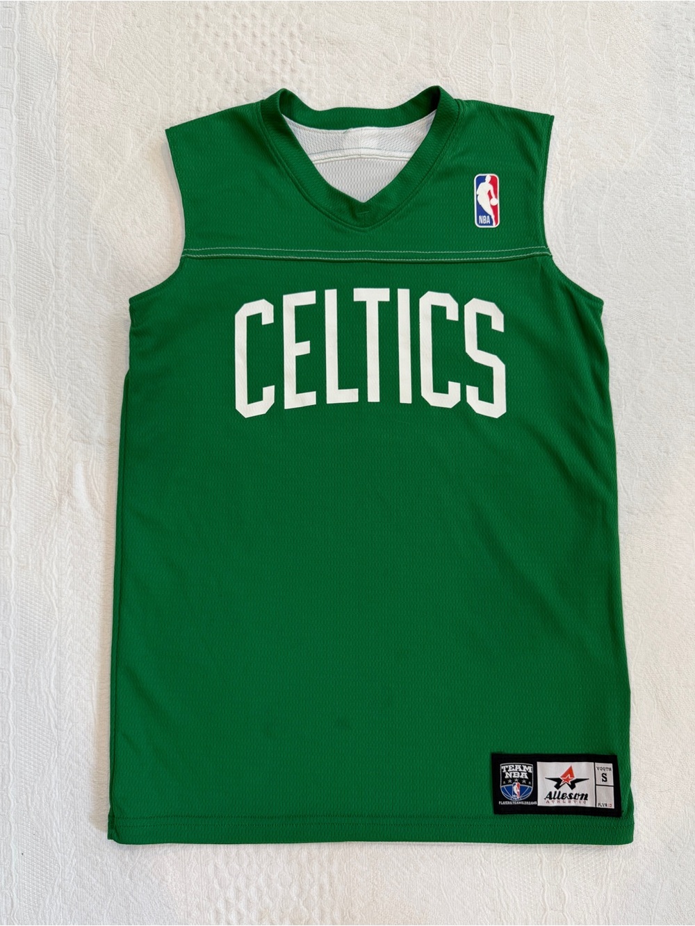 Youth Size SMALL Alleson Athletic Team NBA Boston Celtics Reversible Jersey